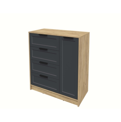 Тумба Тренд КТ-Т90 (Дуб золотой ЛДСП/ Пепел ЛМДФ) Ш900 В1020 Г451